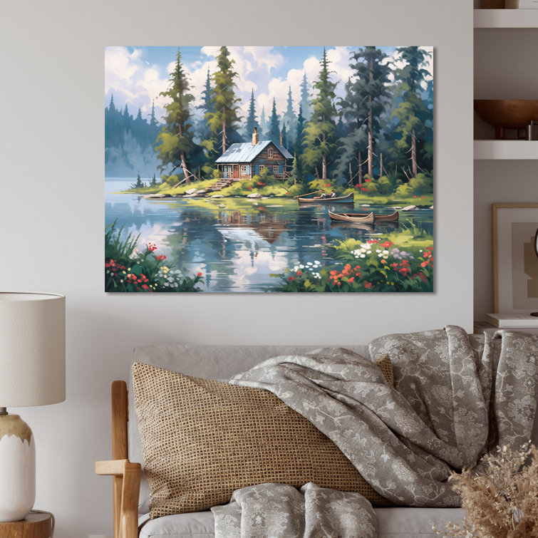 Millwood Pines Rustic Refuge Lakehouse I Countryside Metal Art Print